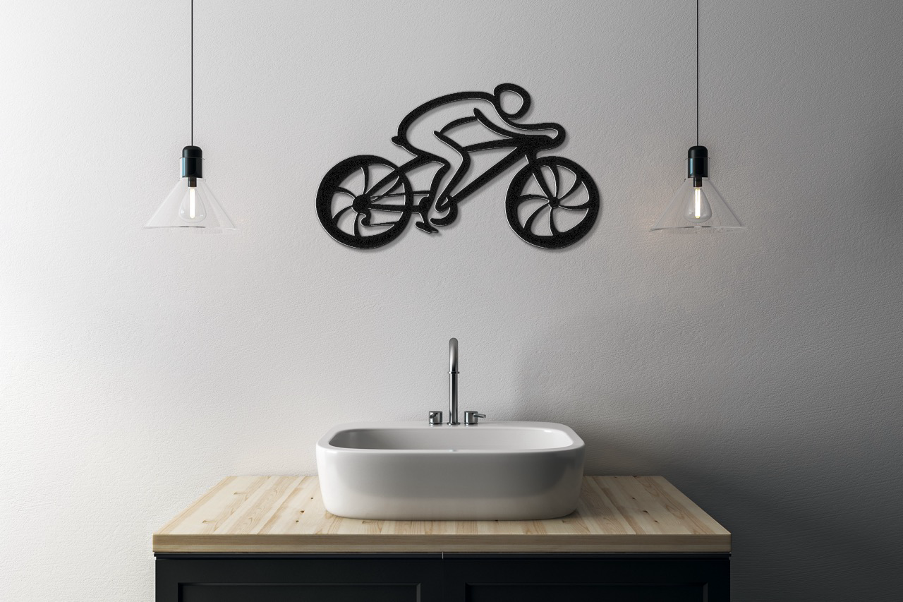 Cycling Metal Wall Art