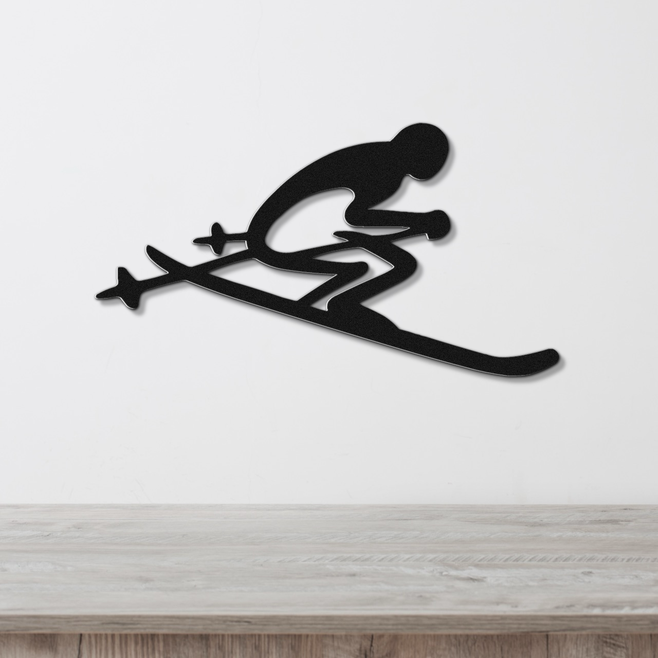 Skiing Metal Wall Art