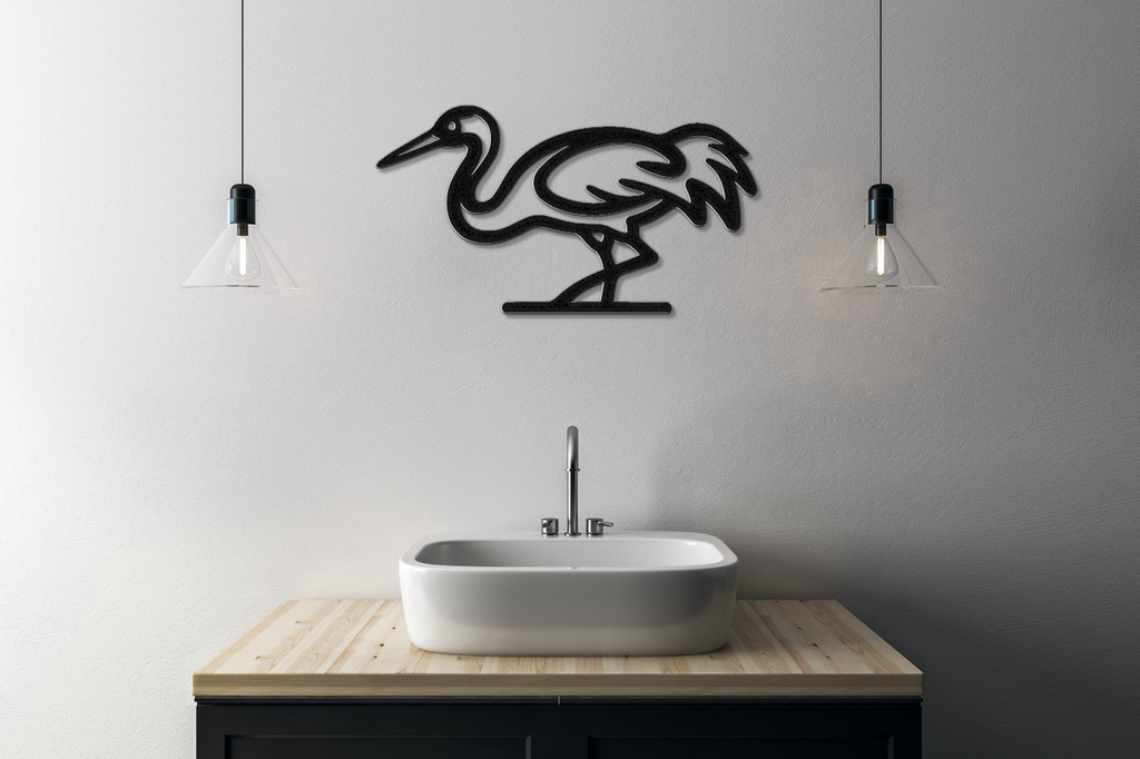 Crane Metal Wall Art