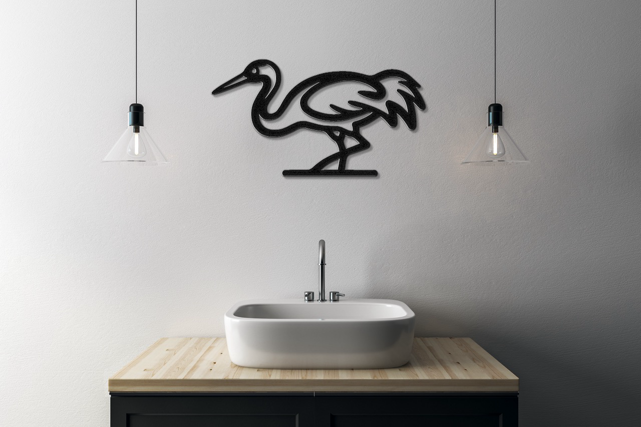 Crane Metal Wall Art