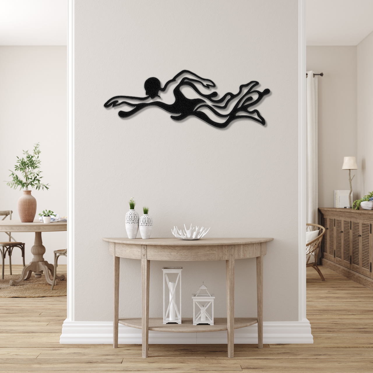Swimmer Metal Wall Art