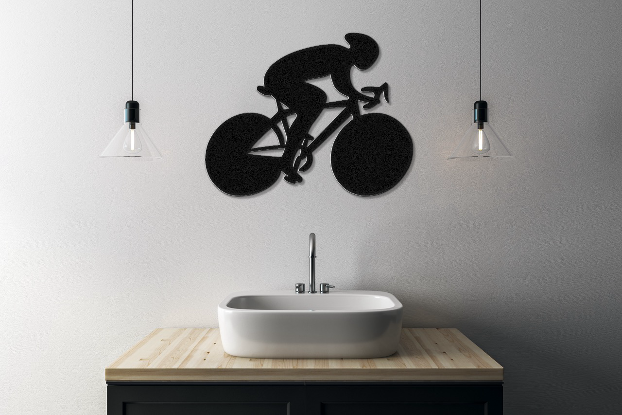 Cycling Metal Wall Art