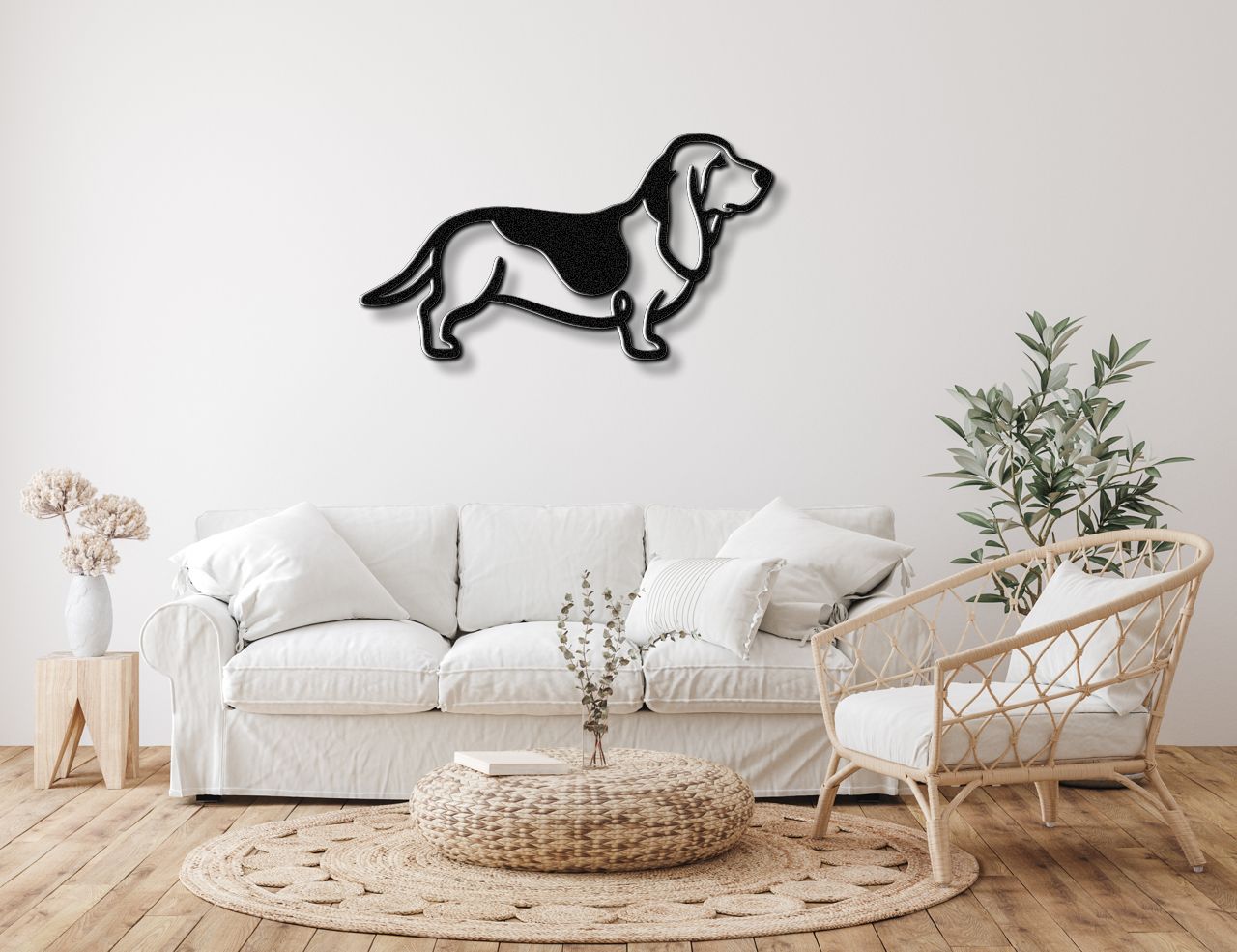 Basset Hound Metal Wall Art