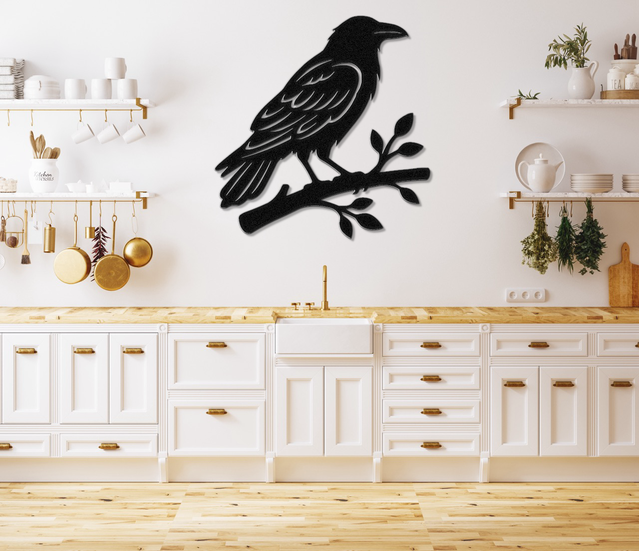 Raven Metal Wall Art