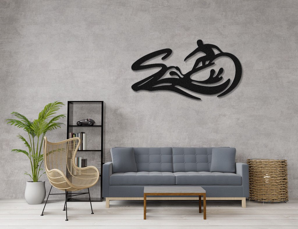 Surfer Metal Wall Art