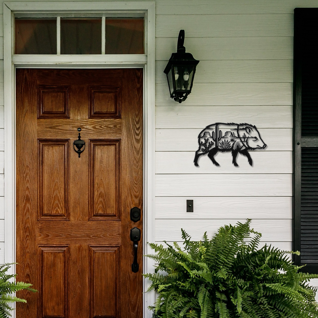 Javelina Desert Metal Wall Art