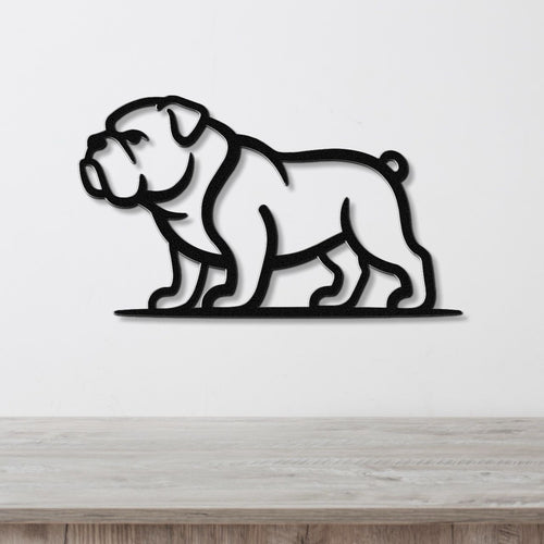 Bulldog Metal Wall Art