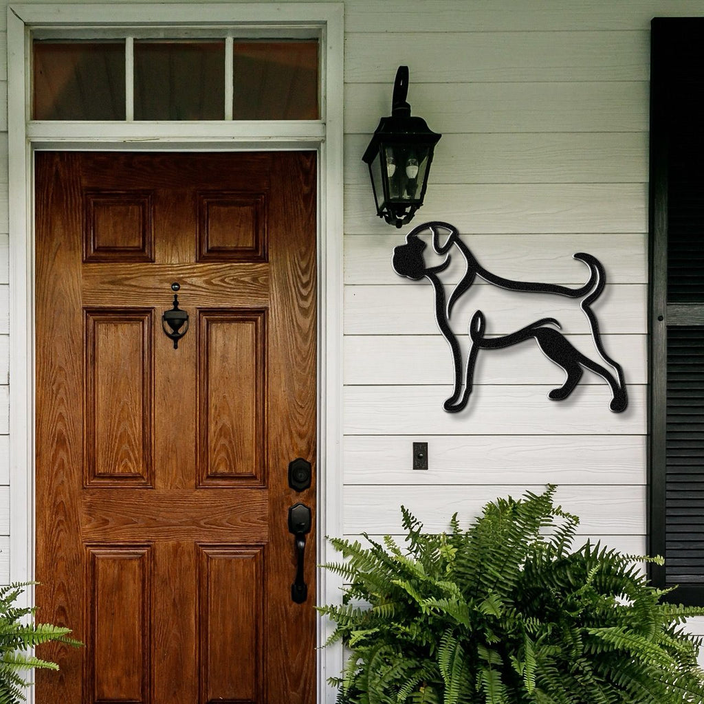 Boxer Dog Metal Wall Art