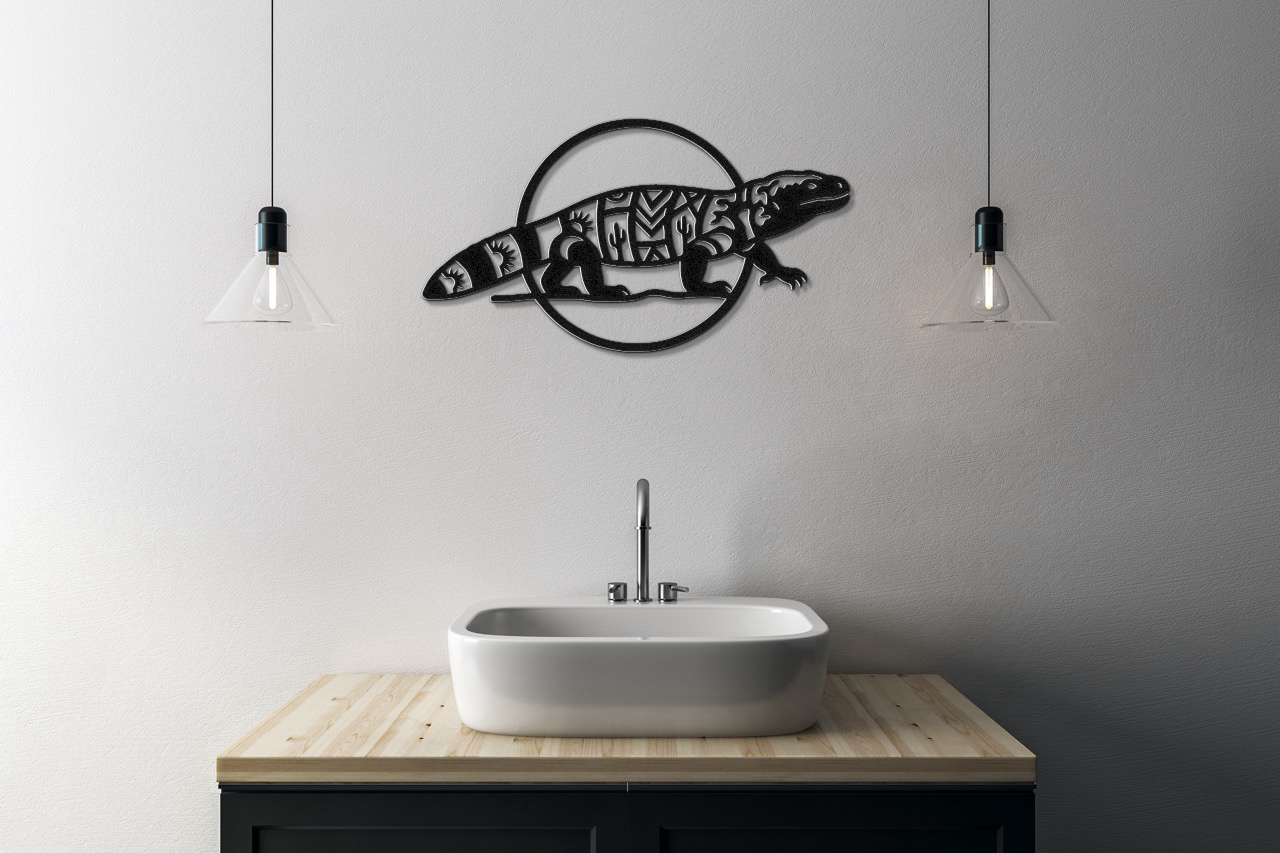 Gila Monster Metal Wall Art