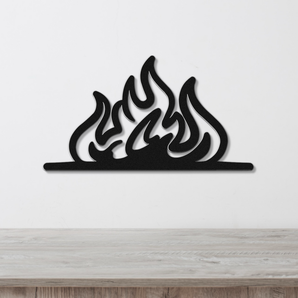 Abstract Fire Metal Wall Art