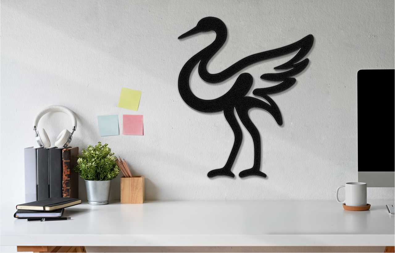 Crane Metal Wall Art