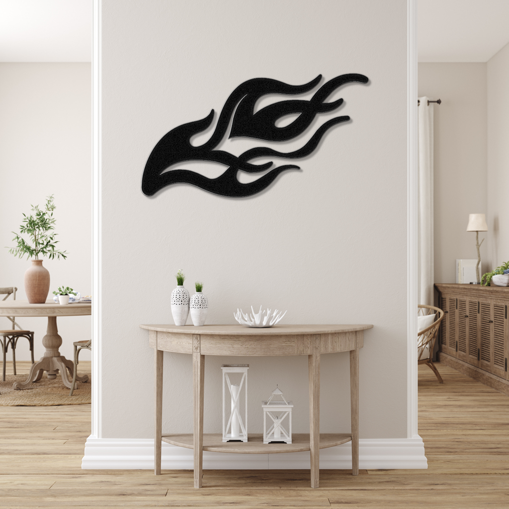 Abstract Fire Metal Wall Art