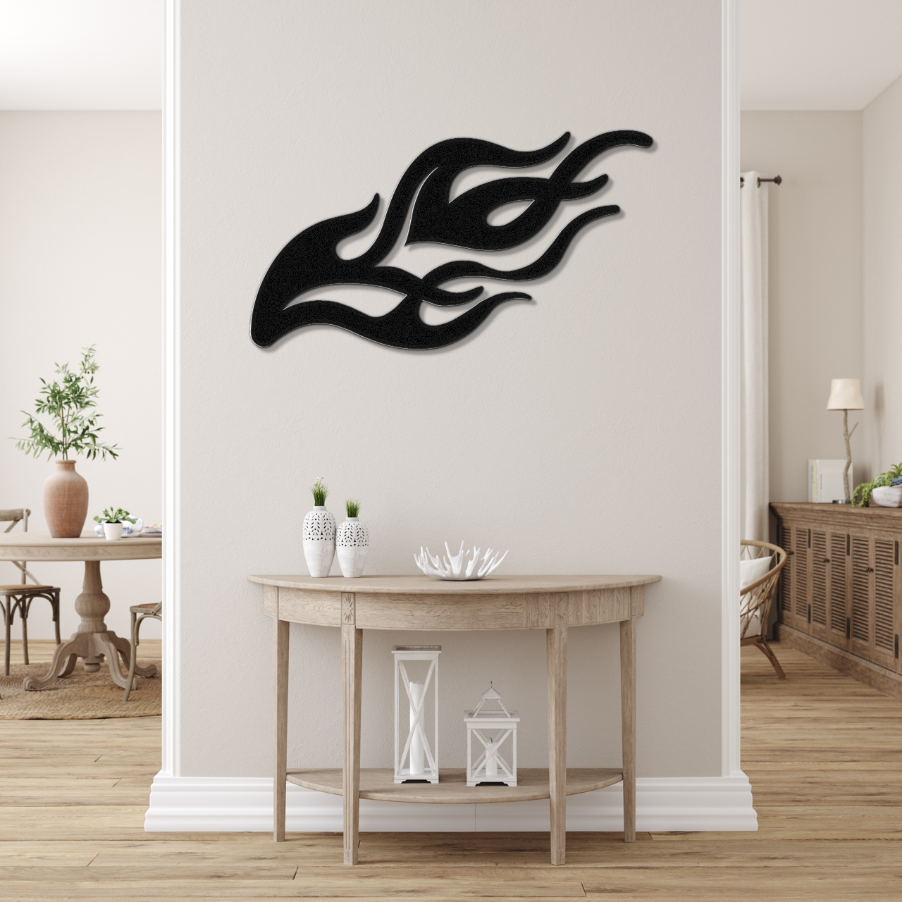 Abstract Fire Metal Wall Art