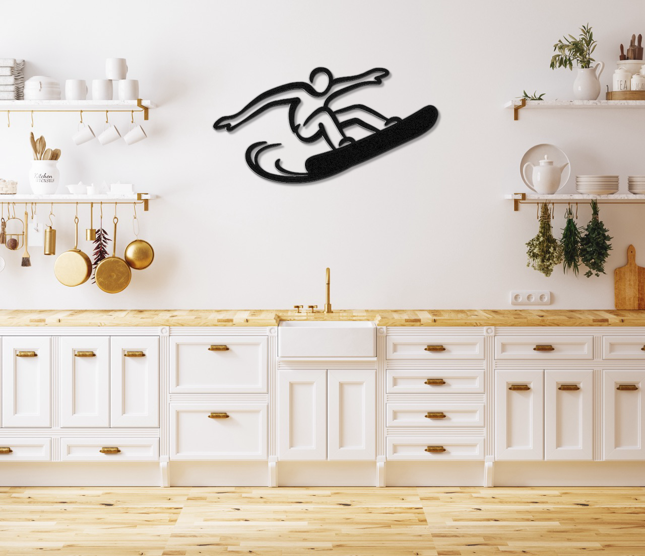 Snowboarding Metal Wall Art