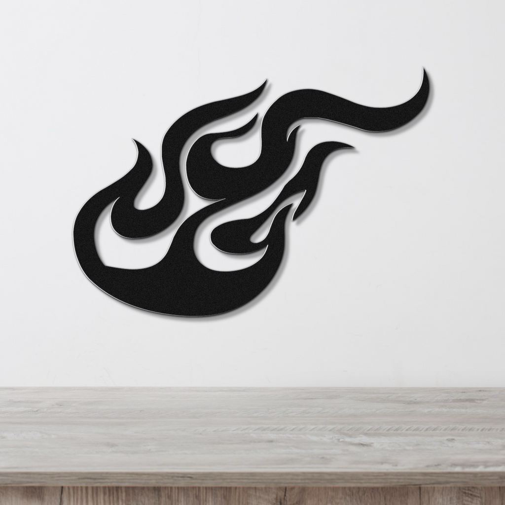 Abstract Fire Metal Wall Art