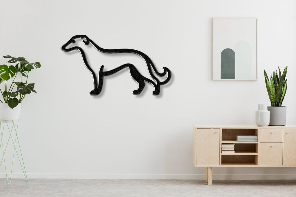 Borzoi Dog Metal Wall Art