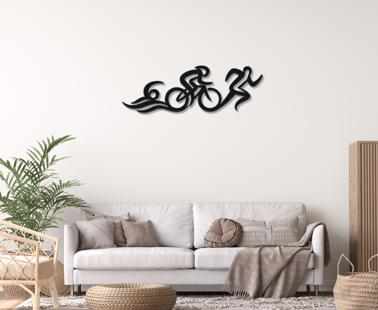 Triathlon Metal Wall Art