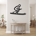 Skiing Metal Wall Art