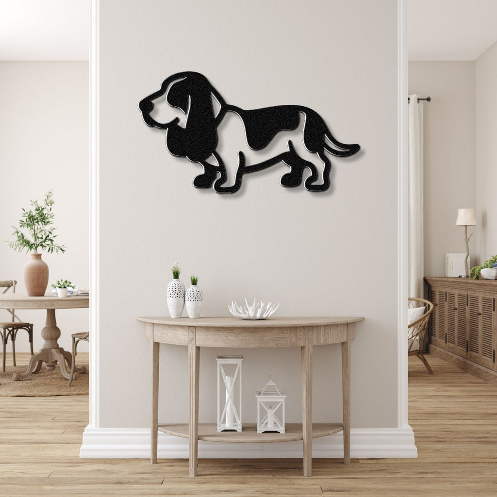 Basset Hound Metal Wall Art