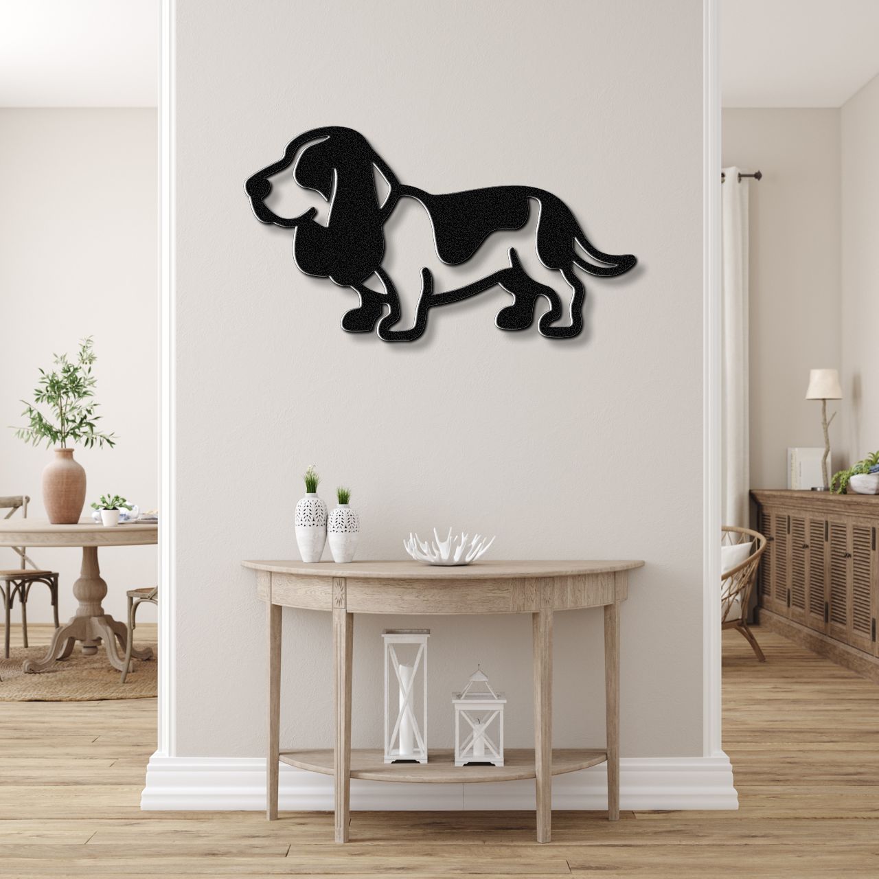 Basset Hound Metal Wall Art