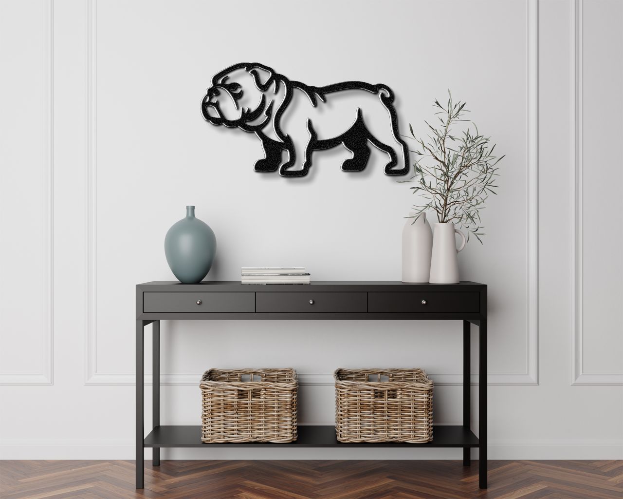 Bulldog Metal Wall Art