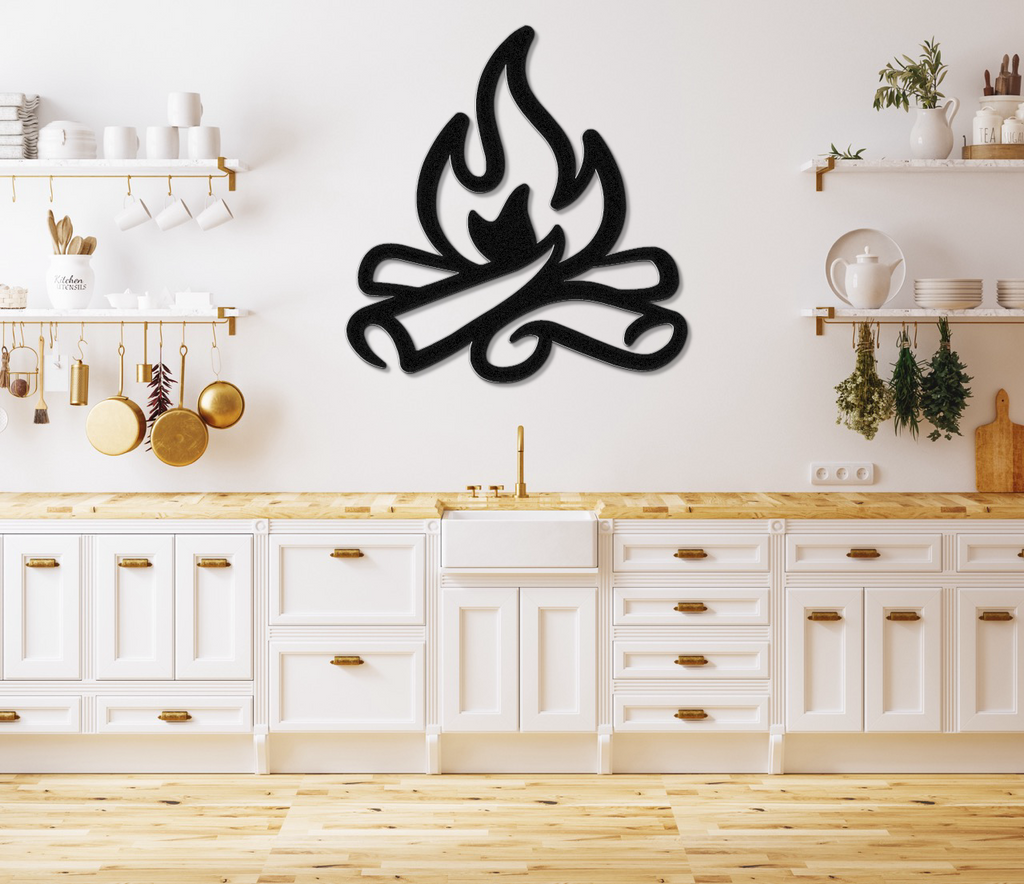 Campfire Metal Wall Art