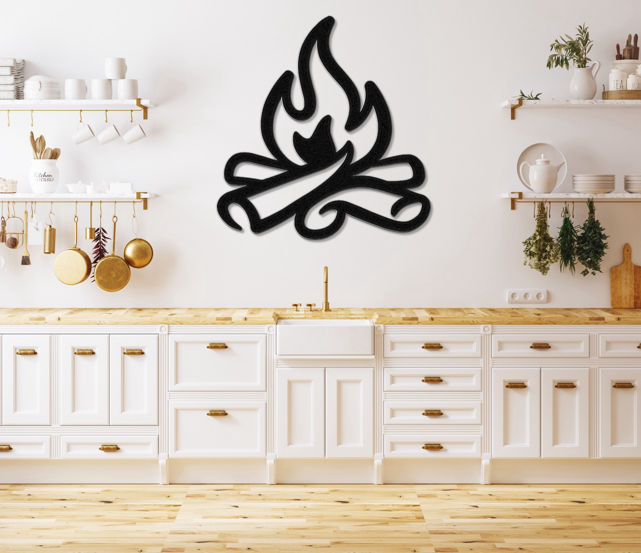 Campfire Metal Wall Art