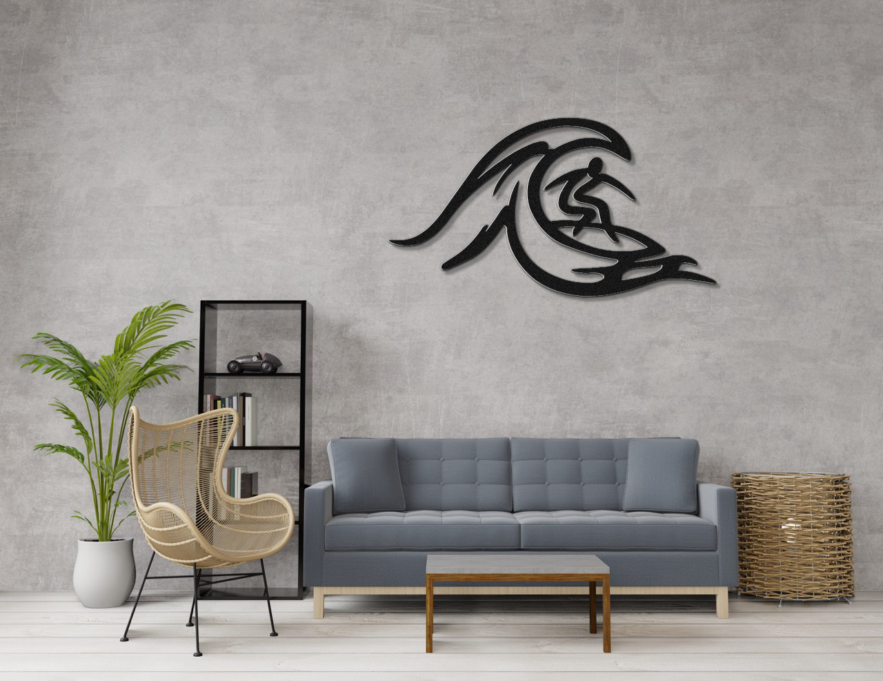 Surfer Metal Wall Art