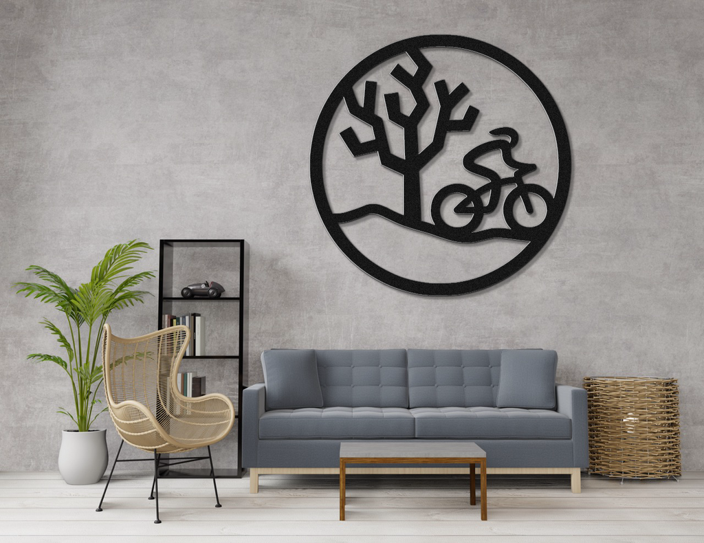 Joshua Tree Cycling Metal Wall Art