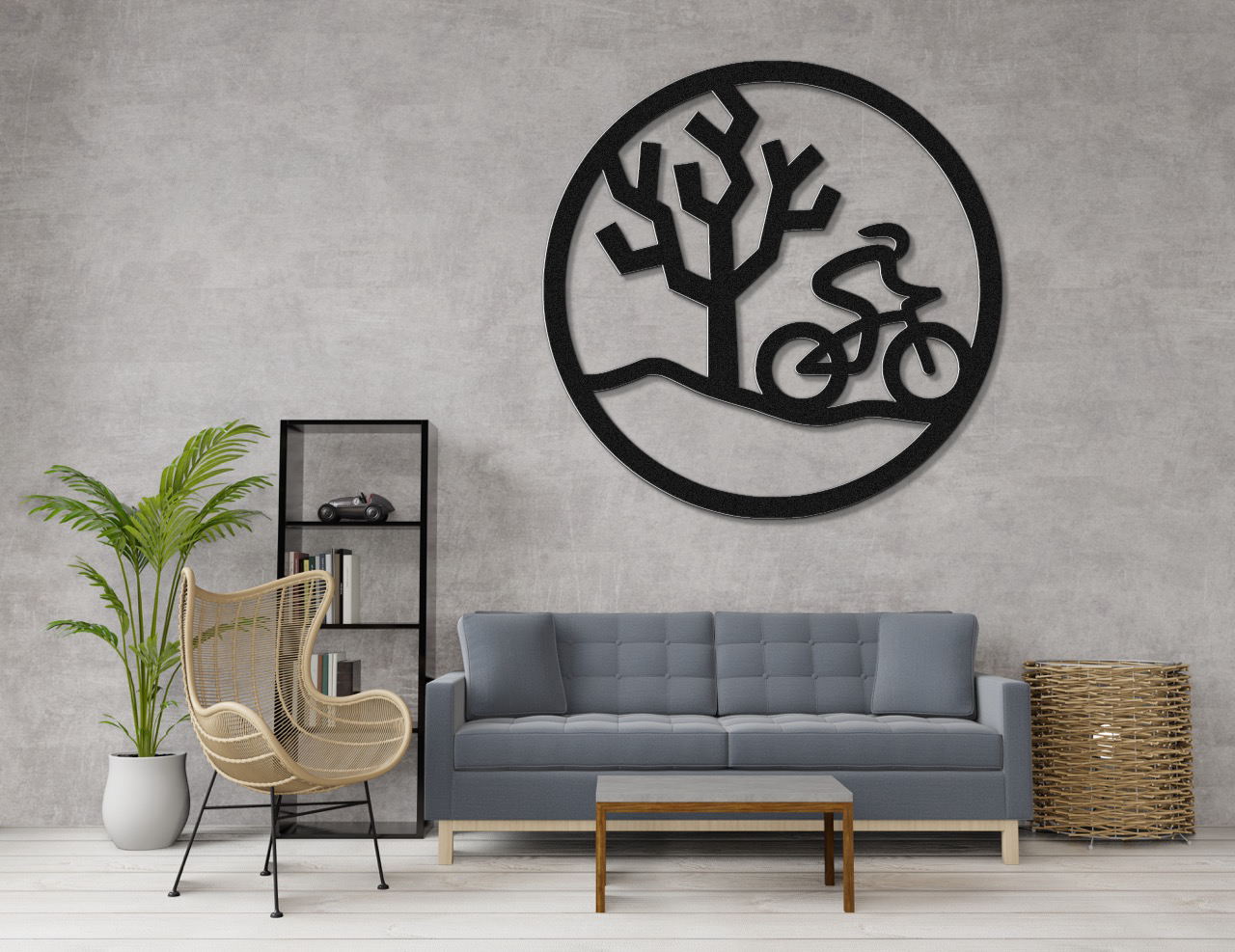 Joshua Tree Cycling Metal Wall Art