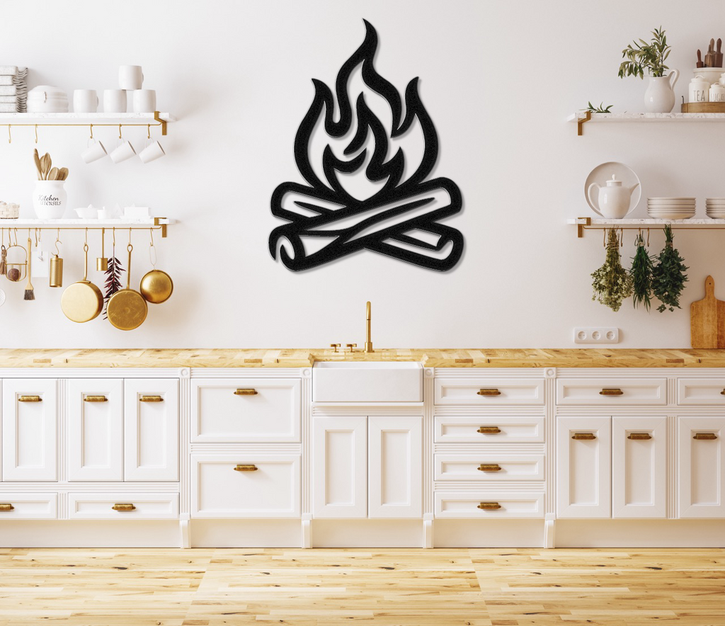 Campfire Metal Wall Art