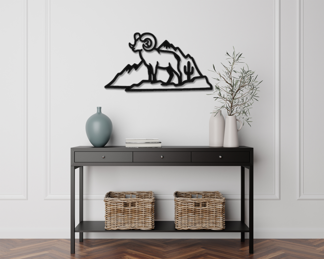 Desert Bighorn Sheep Metal Wall Art