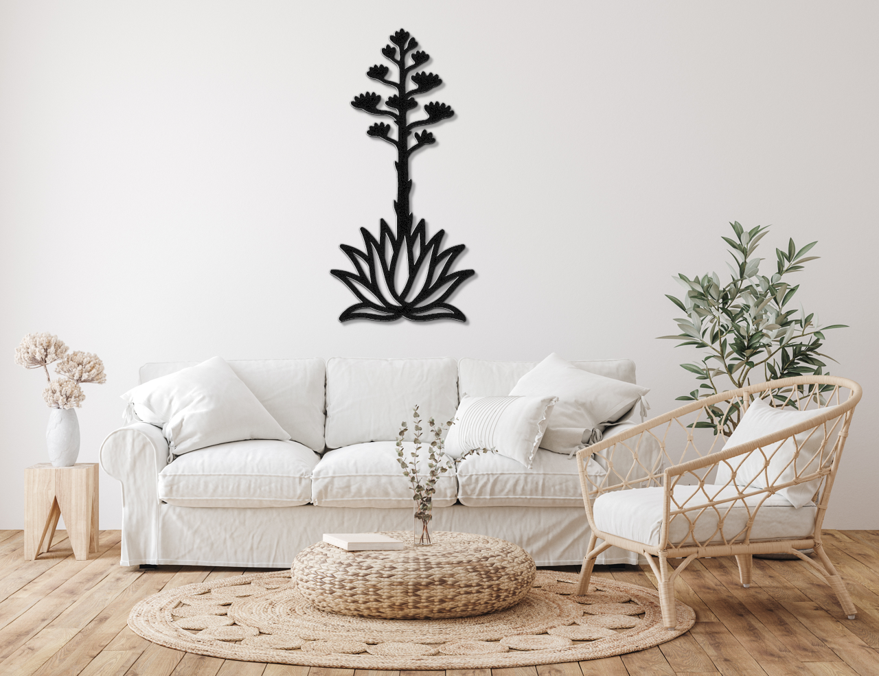 Blooming Agave Metal Wall Art