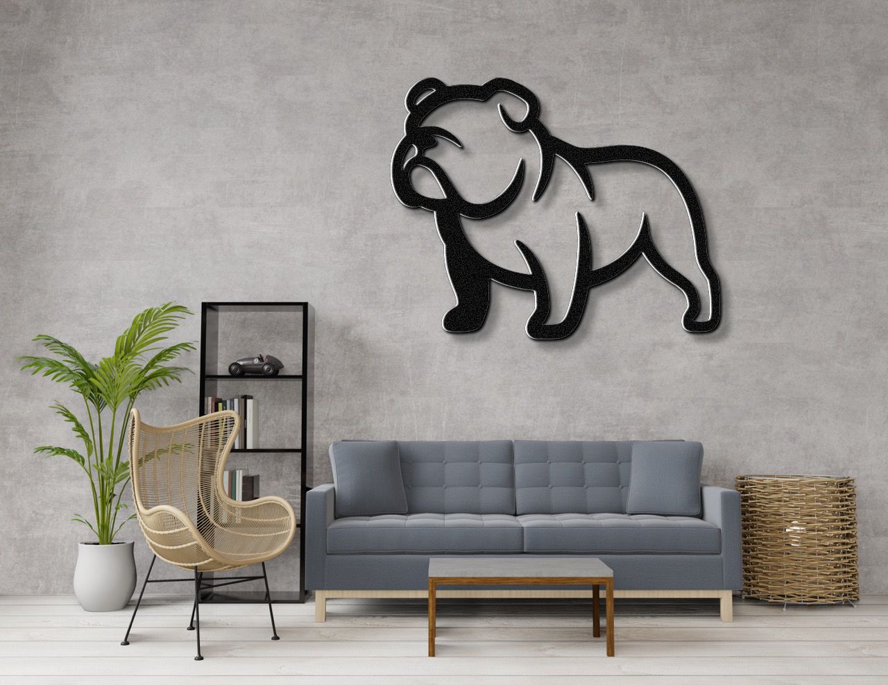 Bulldog Metal Wall Art