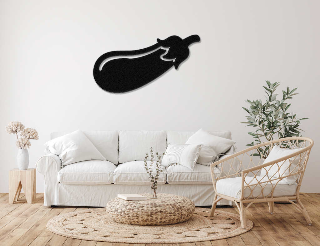 Eggplant Metal Wall Art