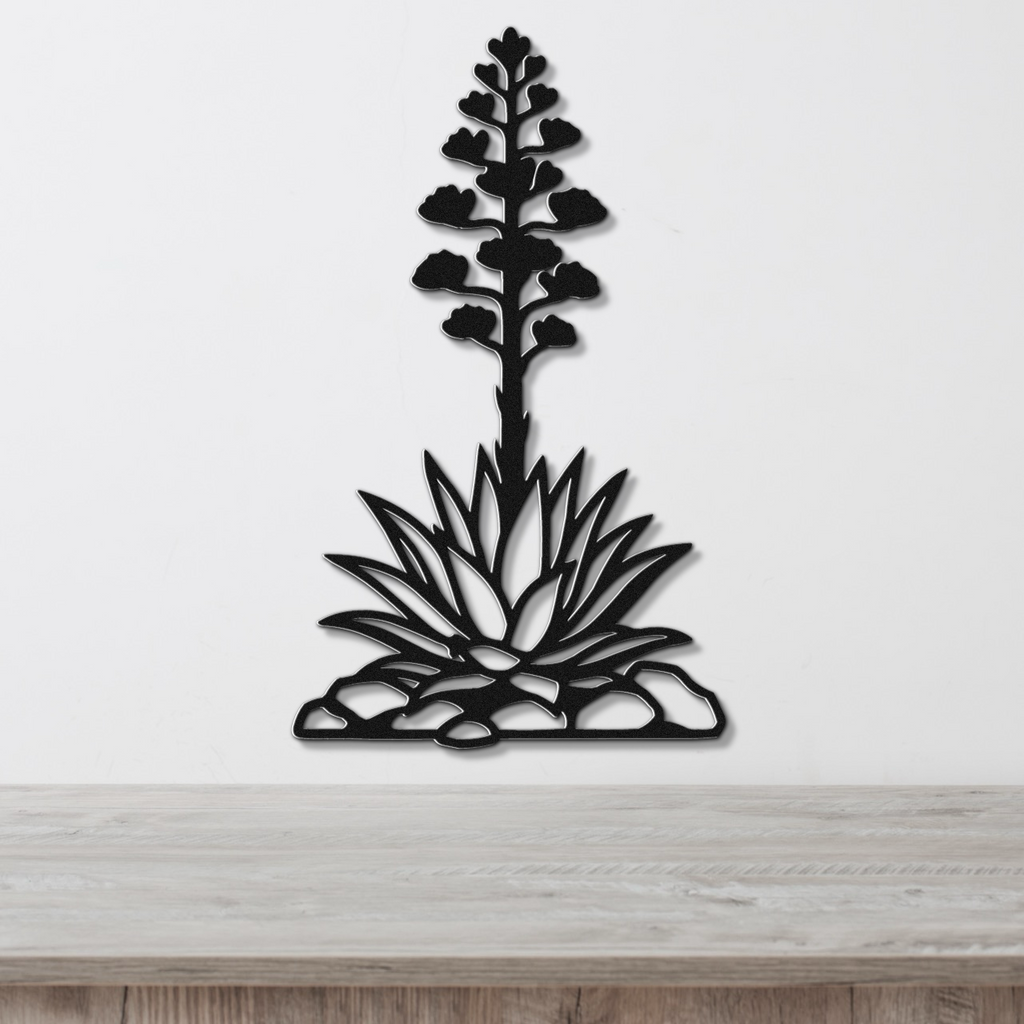 Blooming Agave Metal Wall Art