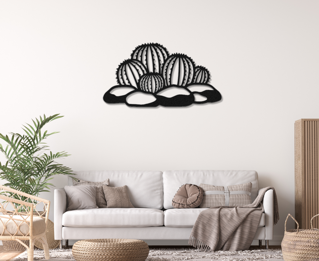 Barrel Cactus Metal Wall Art