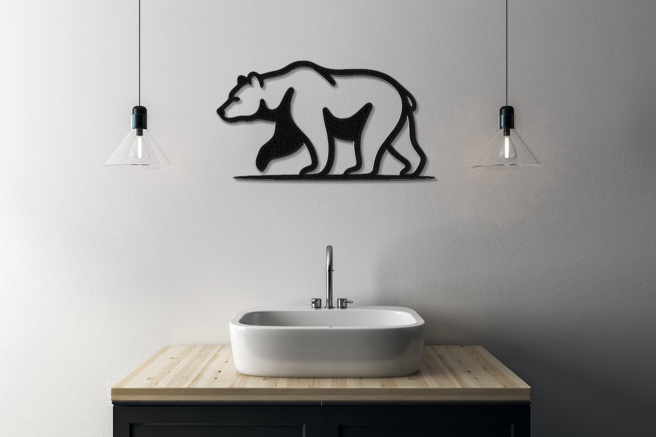 Bear Metal Wall Art