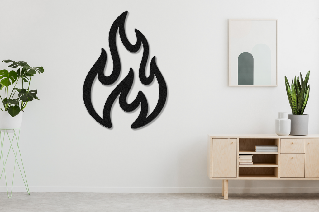 Abstract Fire Metal Wall Art