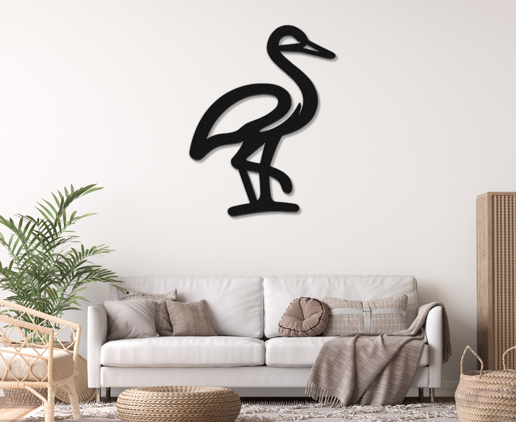 Crane Metal Wall Art