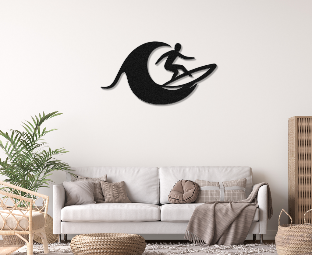 Surfer Metal Wall Art