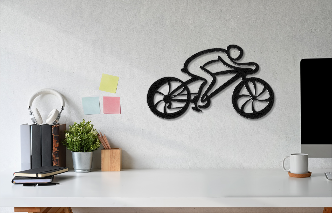 Cycling Metal Wall Art