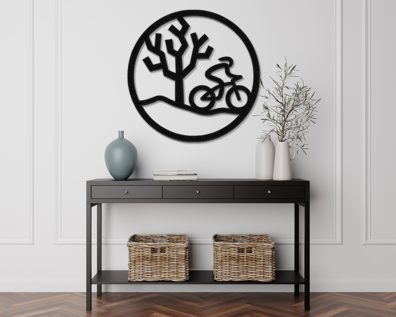 Joshua Tree Cycling Metal Wall Art