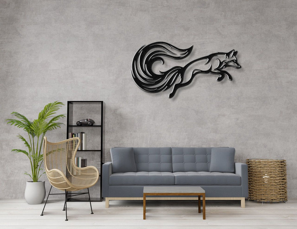 Sneaky Fox Metal Wall Art