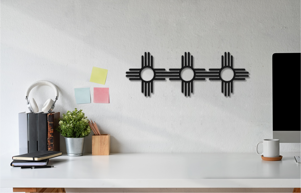 Zia Sun Symbol Trio Metal Wall Art