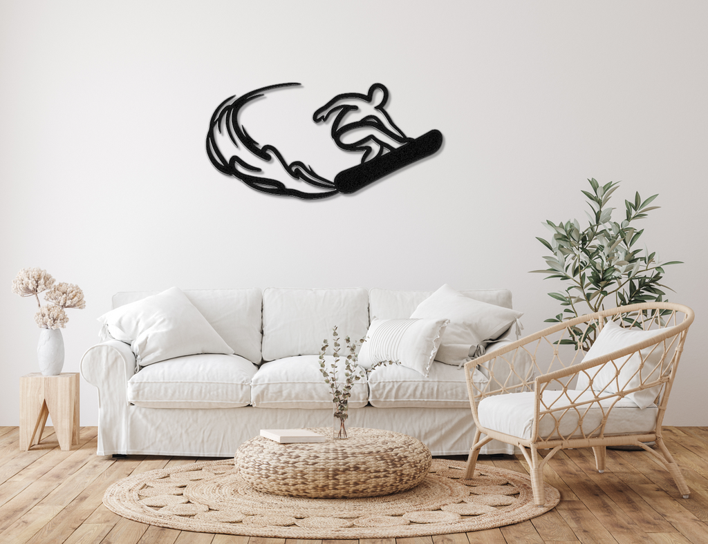 Snowboarding Metal Wall Art