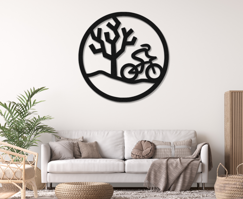 Joshua Tree Cycling Metal Wall Art