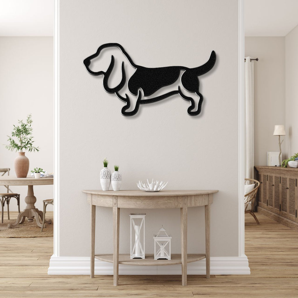 Basset Hound Metal Wall Art