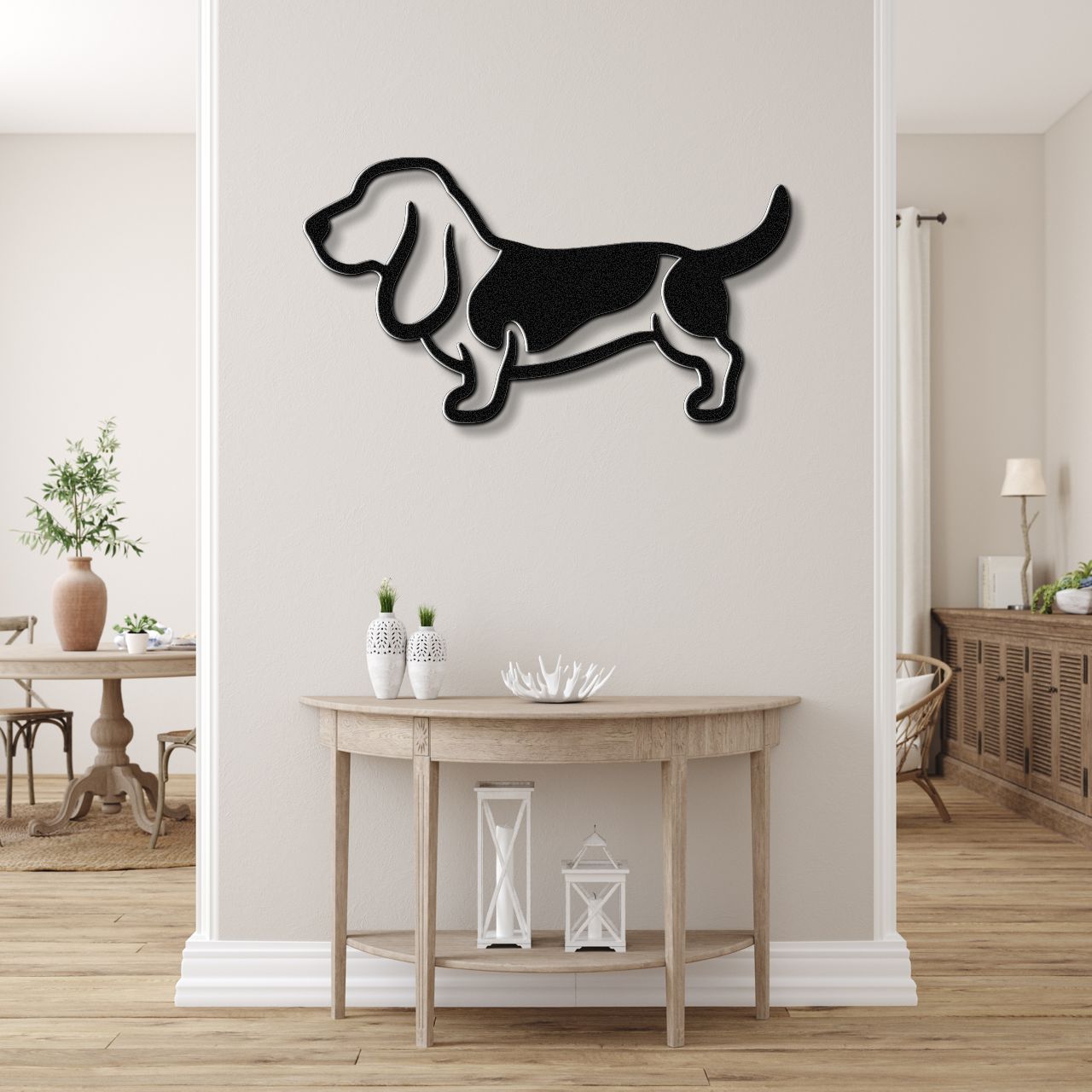 Basset Hound Metal Wall Art