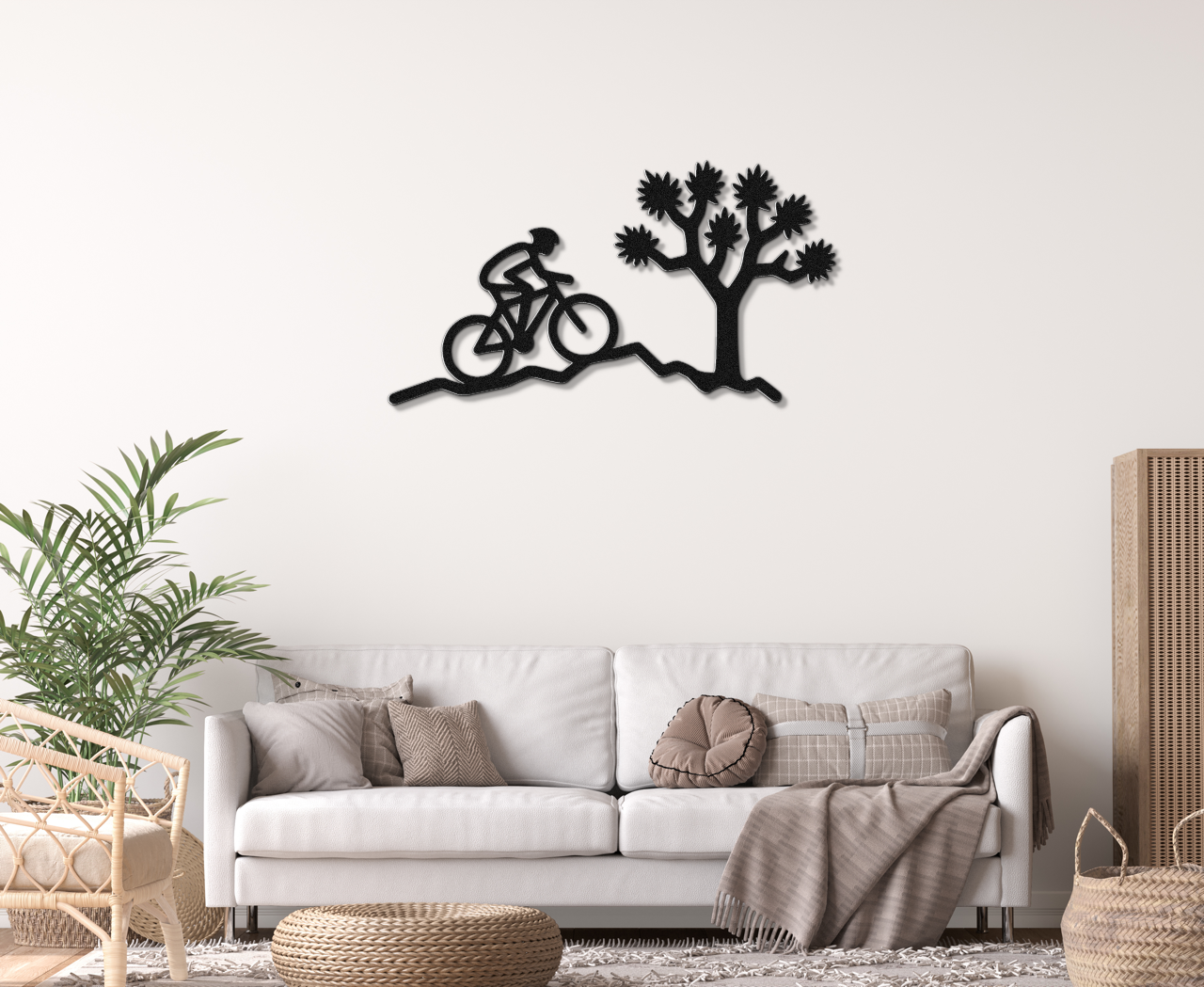 Joshua Tree Cycling Metal Wall Art